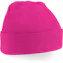 Skimuts original beanie met omslag fuchsia