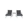 Qopps Ascon set van 2 loungestoelen met 2 voetenbankjes en bijzettafel