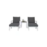 Qopps Ascon set van 2 loungestoelen met 2 voetenbankjes en bijzettafel