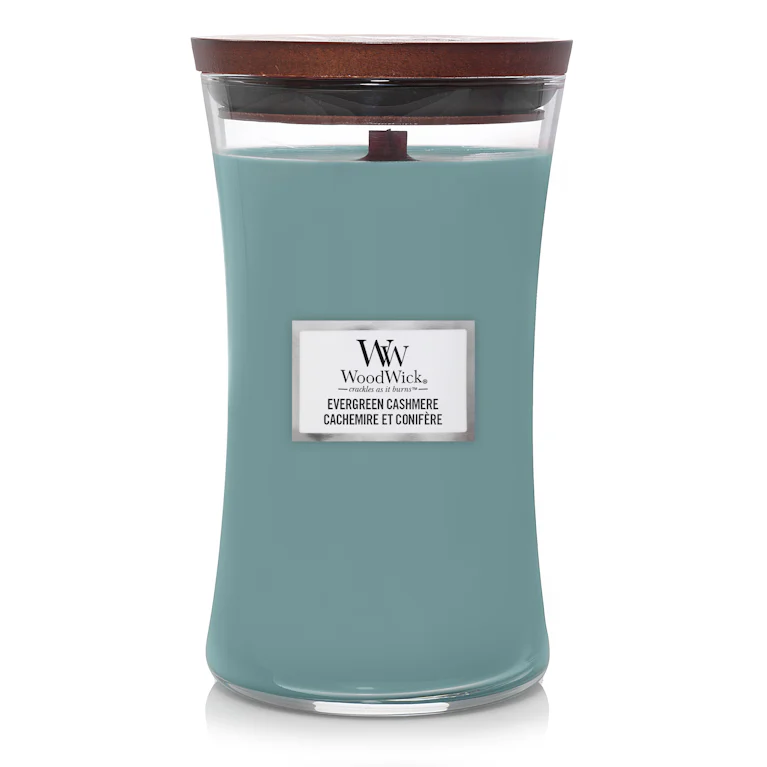 WoodWick evergreen cashmere large candle
