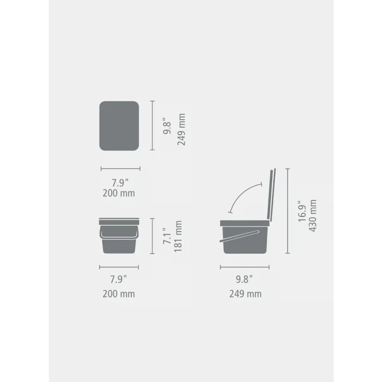 Brabantia Sort & Go afvalemmer 6 liter soft beige