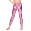 Legging metallic roze