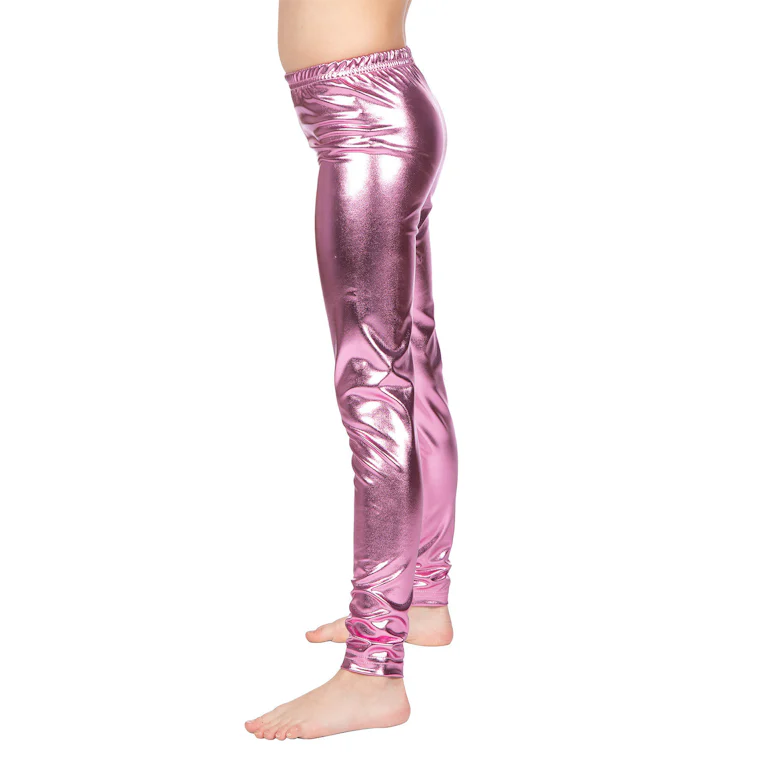 Legging metallic roze