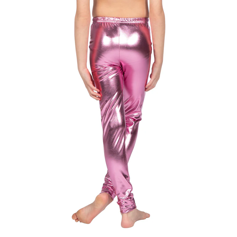 Legging metallic roze
