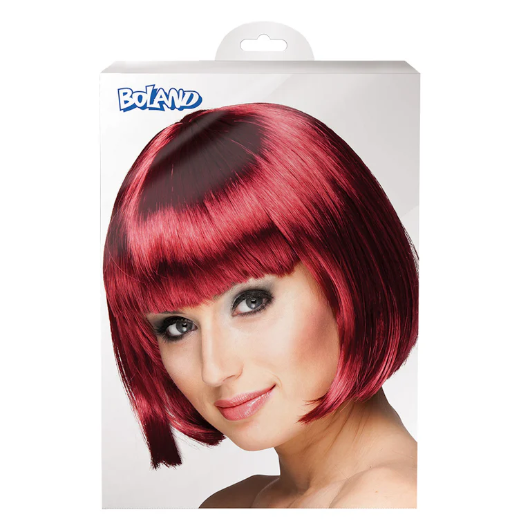 Pruik Cabaret Mahonie rood