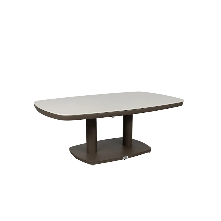 Qopps Elena in hoogte verstelbare tuintafel 135x83 earth