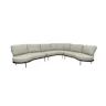 Qopps Giany hoek loungeset xL organisch royal grey met greige kussens