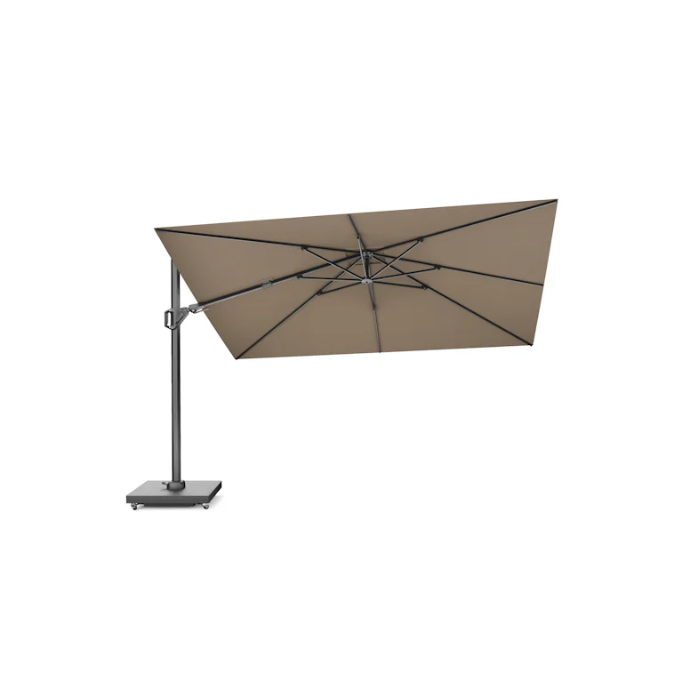 Platinum Challenger zweefparasol T2 premium 2.60x3.50 Antraciet frame Havanna doek