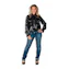 Dames Ruche Blouse Zwart