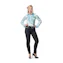 Dames Ruche Blouse Baby Blauw