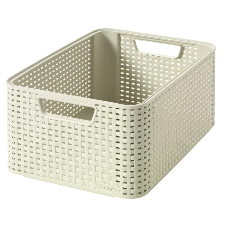 Curver style mandje M 18 liter vintage wit