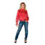 Dames Ruche Blouse Rood