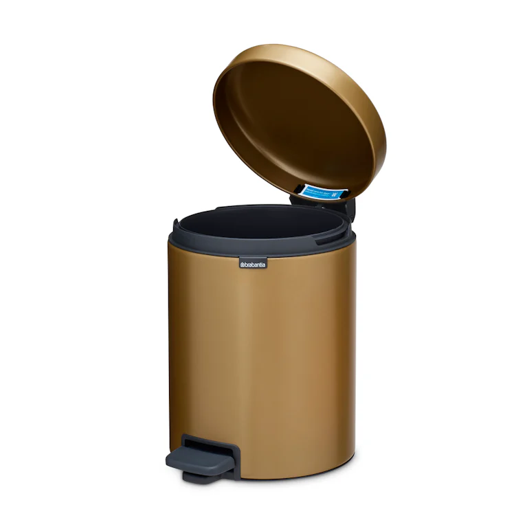 Brabantia pedaalemmer NewIcon 5 liter warm brass